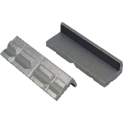 Aluminum Vise Jaw Pads - V-shaped Aluminum surFace holds Round and hex parts securely - 4″ Pad length - A1 Tooling