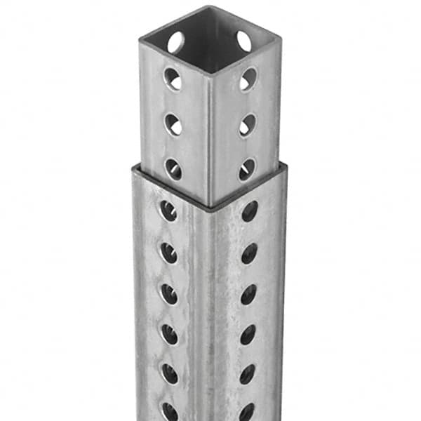 TAPCO - 3' High, Galvanized Traffic Sign Post Base - Steel, 7/16" Hole Diam, Silver - A1 Tooling