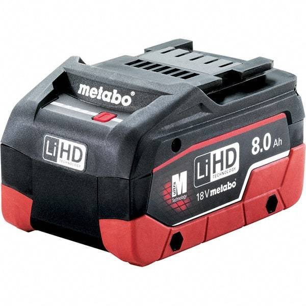 Metabo - 18 Volt Lithium-Ion Power Tool Battery - 8 Ahr Capacity, 160 min Charge Time, Series 18V LiHD - A1 Tooling