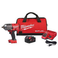 Milwaukee Tool - Cordless Impact Wrenches & Ratchets; Voltage: 18.00 ; Drive Size (Inch): 1/2 ; Battery Chemistry: Lithium-Ion ; Handle Type: Pistol Grip ; Torque (Ft/Lb): 1000 ; Torque (In/Lb): 1400 - Exact Industrial Supply