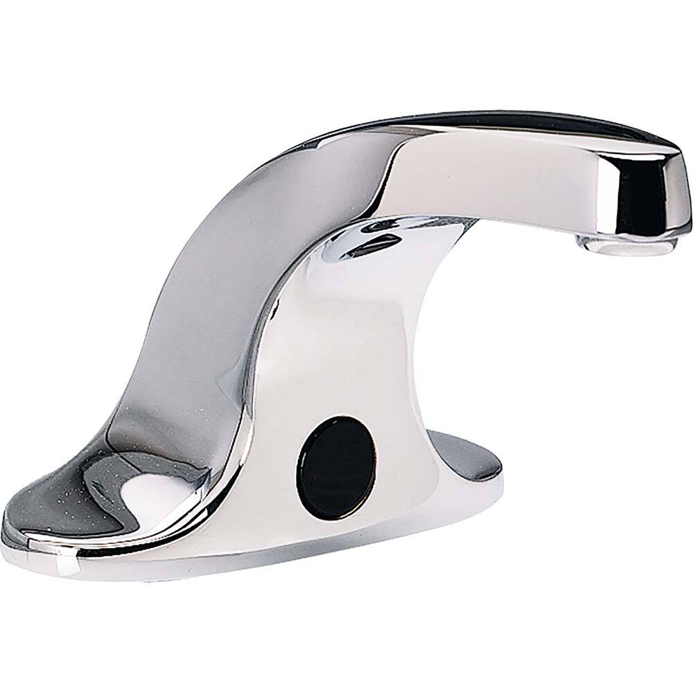 American Standard - Electronic & Sensor Faucets; Type: Sensor ; Style: Modern; Contemporary ; Type of Power: DC ; Spout Type: Low Arc ; Mounting Centers: 4 (Inch); Finish/Coating: Polished Chrome - Exact Industrial Supply