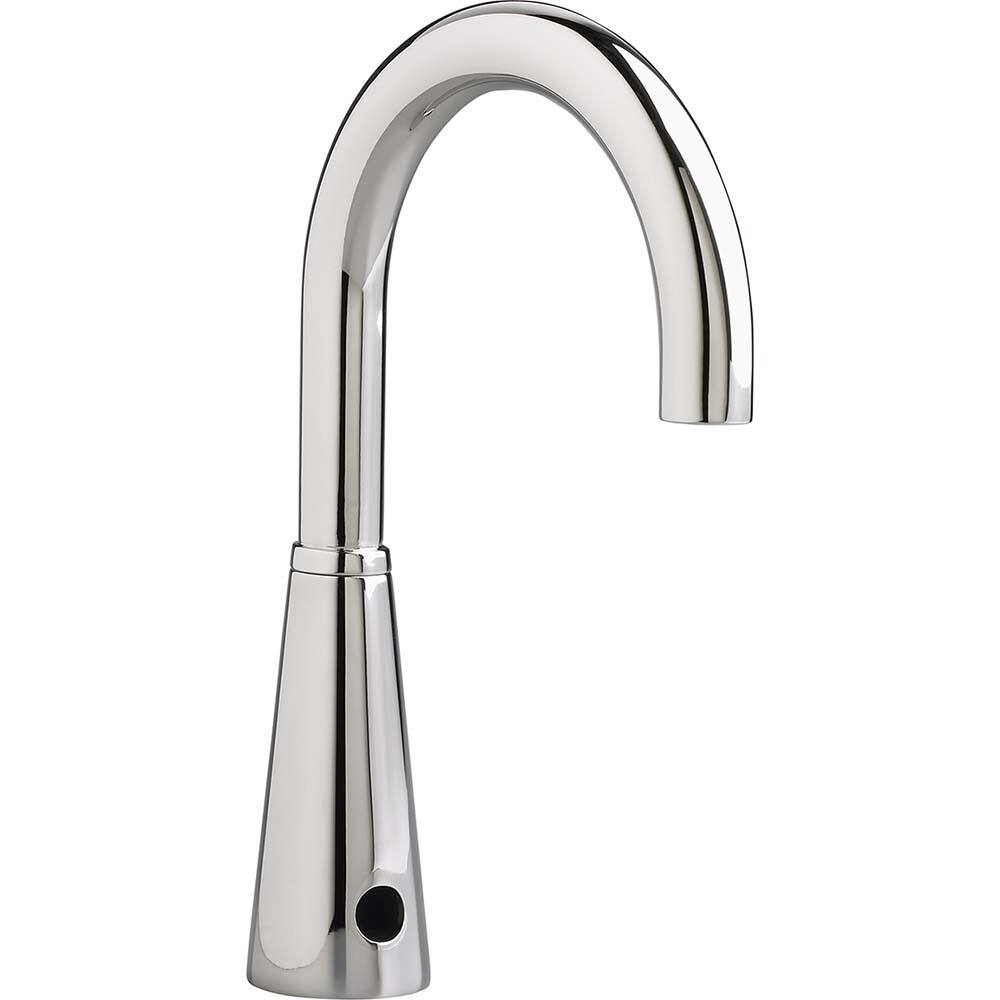 American Standard - Electronic & Sensor Faucets; Type: Sensor ; Style: Modern; Contemporary ; Type of Power: DC ; Spout Type: Gooseneck ; Mounting Centers: Single Hole (Inch); Finish/Coating: Polished Chrome - Exact Industrial Supply