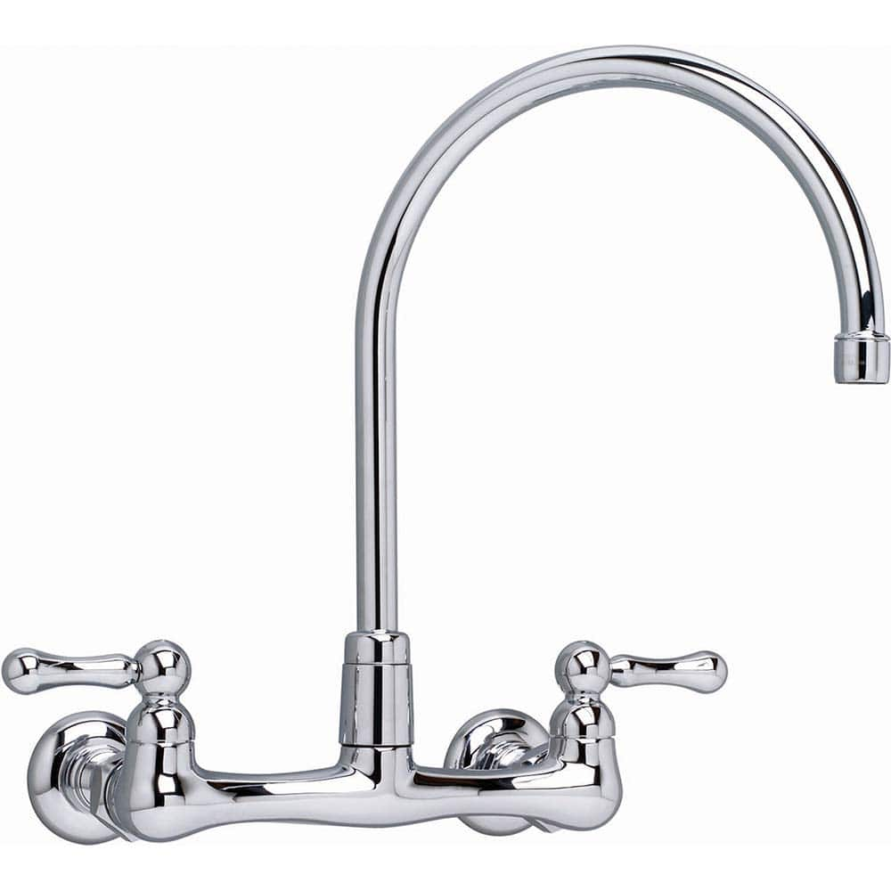 American Standard - Kitchen & Bar Faucets; Type: Gooseneck ; Style: Contemporary; Modern; Transitional ; Mount: Wallmount ; Design: Two Handle ; Handle Type: Lever ; Spout Type: Gooseneck - Exact Industrial Supply