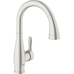 Grohe - Kitchen & Bar Faucets; Type: Pull Down ; Style: Contemporary; Modern; Transitional ; Mount: Deck ; Design: One Handle ; Handle Type: Lever ; Spout Type: High Arc - Exact Industrial Supply