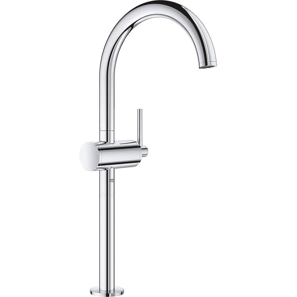 Grohe - Lavatory Faucets; Type: Deck Mount ; Spout Type: High Arc ; Design: Lever ; Handle Type: Lever ; Mounting Centers: Single Hole (Inch); Drain Type: No Drain - Exact Industrial Supply