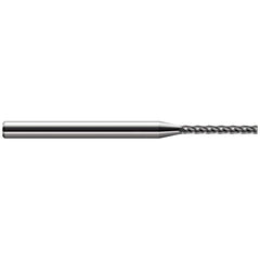 Corner Radius End Mill: 1/8″ Dia, 1″ LOC, 0.005″ Radius, 4 Flutes, Solid Carbide 2-1/2″ OAL, 1/8″ Shank Dia, 30 ° Helix, Bright/Uncoated, Corner Radius End