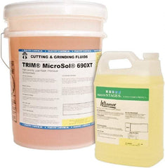 Master Fluid Solutions - Trim MicroSol 690XT, 5 Gal Pail Cutting & Cleaning Fluid - Semisynthetic, For Machining - A1 Tooling