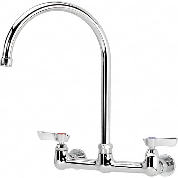 Krowne - Wall Mount, Service Sink Faucet without Spray - Two Handle, Blade Handle, Gooseneck Spout, No Drain - A1 Tooling