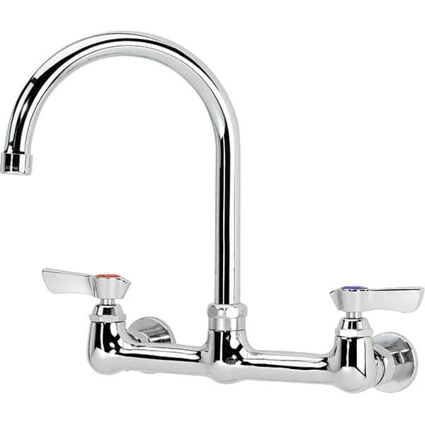 Krowne - Wall Mount, Service Sink Faucet without Spray - Two Handle, Blade Handle, Gooseneck Spout, No Drain - A1 Tooling