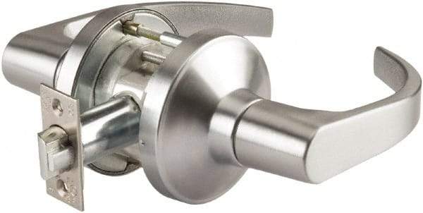 PDQ - Heavy Duty Classroom Lever Lockset - 2-3/4" Back Set, Small Format I/C Less Cylinder, Zinc, Antimicrobial Coated, Satin Chrome Plated Finish - A1 Tooling