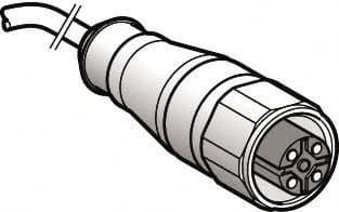 Telemecanique Sensors - 4 Amp, M12 4 Pin Elbowed Female Cordset Sensor and Receptacle - 250 VAC, 300 VDC, 5m Cable Length, IP69K Ingress Rating - A1 Tooling