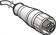 Telemecanique Sensors - 4 Amp, M12 4 Pin Female Straight Cordset Sensor and Receptacle - 250 VAC, 300 VDC, 2m Cable Length, IP69K Ingress Rating - A1 Tooling