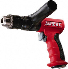 AIRCAT - 1/2" Reversible Keyed Chuck - Pistol Grip Handle, 400 RPM, 6 CFM, 0.625 hp, 90 psi - A1 Tooling