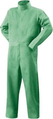 Steiner - Size L, Green, Concealed Snaps, Arc Flash Coverall - 48 to 50" Chest, Cotton, 7 Pockets, Mandarin Collar, Concealed Snap Closures - A1 Tooling