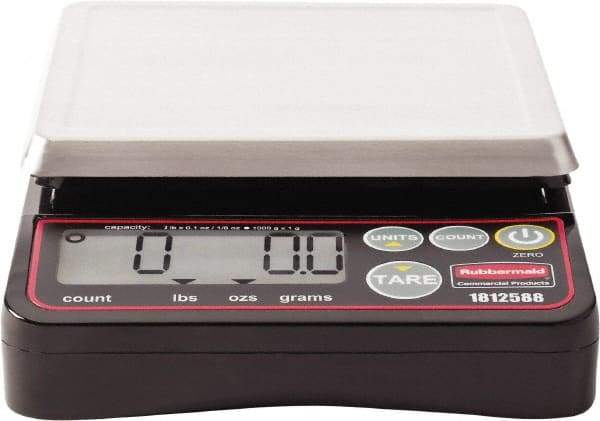 Rubbermaid - 2 Lb. Capacity, Digital Portion Control Scale - 0.1 and 1/8 oz. Graduation, 5-1/8 x 5-1/8" Platform - A1 Tooling