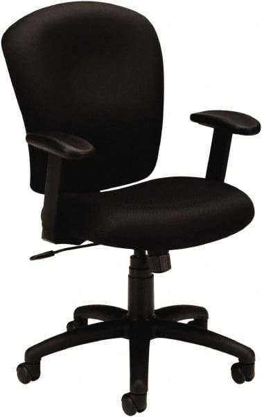 Basyx - 41" High Task Chair - 26" Wide x 34-1/2" Deep, 100% Polyester Seat, Black - A1 Tooling