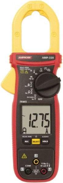 Amprobe - AMP-320, CAT III, Digital True RMS Clamp Meter with 1.378" Clamp On Jaws - 600 VAC/VDC, 600 AC/DC Amps, Measures Voltage, Capacitance, Current, microAmps, Resistance, Temperature - A1 Tooling