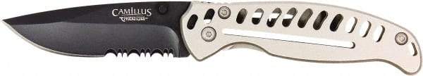 Clauss - 3" Blade, Drop Point Folding Knife - Stainless Steel - A1 Tooling