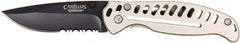 Clauss - 3" Blade, Drop Point Folding Knife - Stainless Steel - A1 Tooling