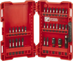 Milwaukee Tool - 32 Piece, Bit Set - 3/16 to 1/4" Hex, Phillips, Slotted, Torx, Square Point - A1 Tooling