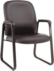 ALERA - Black Leather Guest Chair - 24-1/8" Wide x 36-5/8" High - A1 Tooling