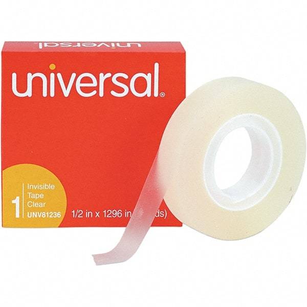 UNIVERSAL - 1/2" Wide x 1mm Thick x 36 yds Long, 81236 Box Sealing & Label Protection Tape - Clear - A1 Tooling