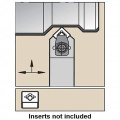 Kennametal - CSDN-MX, Neutral Cut, 0° Lead Angle, 1" Shank Height x 1" Shank Width, Negative Rake Indexable Turning Toolholder - 6" OAL, SN..X45. Insert Compatibility, Series Top Notch - A1 Tooling