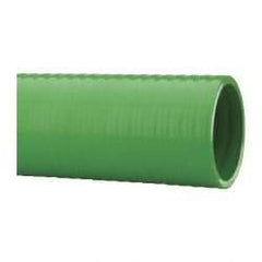 Made in USA - 2" Inside x 2-3/8" Outside Diam, PVC Liquid Suction & Discharge Hose - Green, 100' Long, 28 Vacuum Rating, 80 psi Working Pressure - A1 Tooling