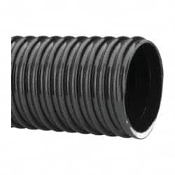 Made in USA - 3" ID, 28 Hg Vac Rating, 50 psi, PVC Vacuum & Duct Hose - 100' Long, Black, 8" Bend Radius, -10°F Min - A1 Tooling