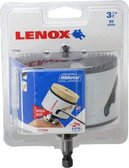 Lenox - 3-1/2" Diam, 1-1/2" Cutting Depth, Hole Saw - Bi-Metal Saw, Toothed Edge - A1 Tooling