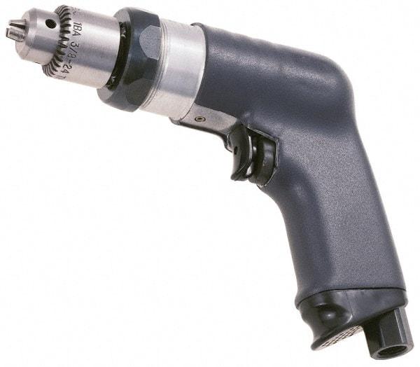 Ingersoll-Rand - 1/4" Keyed Chuck - Pistol Grip Handle, 2,200 RPM, 17 CFM, 0.4 hp, 90 psi - A1 Tooling