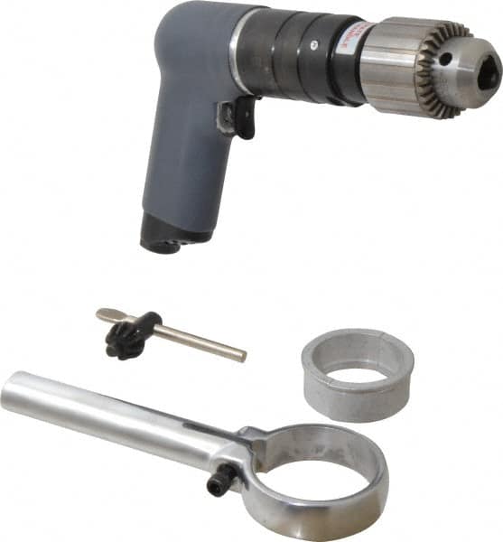 Ingersoll-Rand - 1/2" Keyed Chuck - Pistol Grip Handle, 600 RPM, 25 CFM, 0.75 hp, 90 psi - A1 Tooling