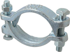 Dixon Valve & Coupling - 3-1/4 to 3-1/2" OD, Double Bolt Iron Clamp - Plated Malleable Iron - A1 Tooling