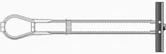 Powers Fasteners - 1/2" Screw, 1/2" Diam, 4" Long, 2-1/2" Thick, Strap Toggle Drywall & Hollow Wall Anchor - 3/4" Drill, Plastic, Grade 5, Use in Drywall - A1 Tooling