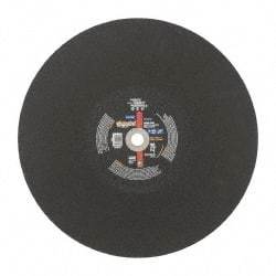 Norton - 20" Aluminum Oxide Cutoff Wheel - 5/32" Thick, 1" Arbor, 2,710 Max RPM, Use with Stationary Tools - A1 Tooling