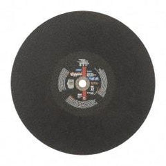 Norton - 20" Aluminum Oxide Cutoff Wheel - 5/32" Thick, 1" Arbor, 2,710 Max RPM, Use with Stationary Tools - A1 Tooling