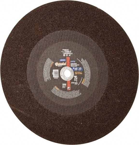 Norton - 20" Aluminum Oxide Cutoff Wheel - 3/16" Thick, 1" Arbor, 2,710 Max RPM, Use with Stationary Tools - A1 Tooling