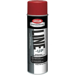 Krylon - 18 fl oz Red Striping Paint - 234 to 332 Sq Ft/Gal Coverage, Solvent-Based Formula - A1 Tooling