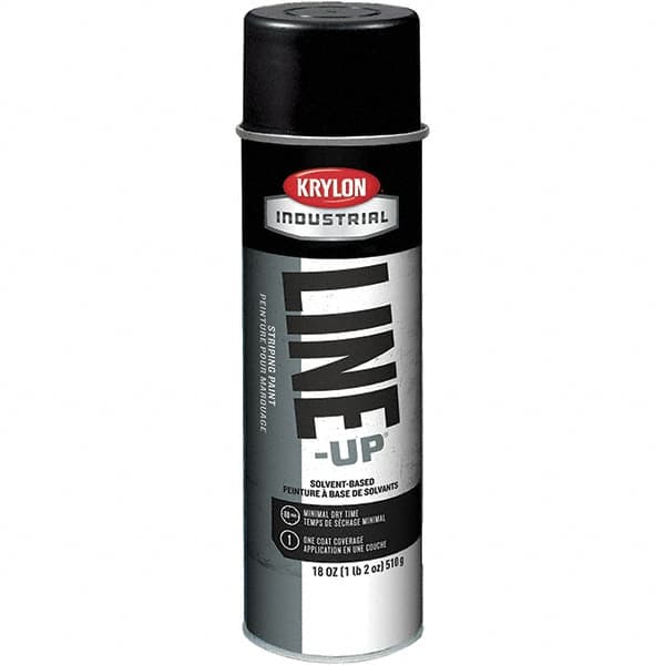 Krylon - 18 fl oz Black Striping Paint - 234 to 332 Sq Ft/Gal Coverage, Solvent-Based Formula - A1 Tooling