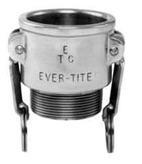 EVER-TITE Coupling Products - 5" Aluminum Cam & Groove Suction & Discharge Hose Female Coupler Male NPT Thread - Part B, 5" Thread, 75 Max psi - A1 Tooling