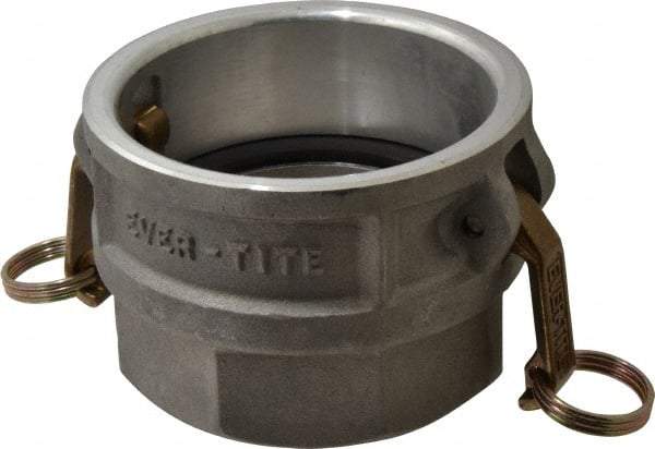 EVER-TITE Coupling Products - 4" Aluminum Cam & Groove Suction & Discharge Hose Female Coupler Female NPT Thread - Part D, 3" Thread, 100 Max psi - A1 Tooling