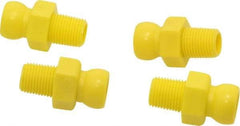 Value Collection - 4 Piece, 1/4" Hose ID, Male to Male Coolant Hose Connector - 1/8" BSPT, For Snap Flow Modular Hose Systems - A1 Tooling