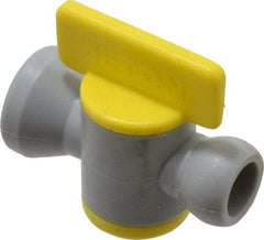 Value Collection - 2 Piece, 1/4" ID Coolant Hose Connection Valve - Male to Female Connection, POM Body, Unthreaded, Use with Snap Together Hose Systems - A1 Tooling