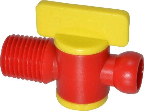 Value Collection - 2 Piece, 1/4" ID Coolant Hose NPT Valve - Male to Female Connection, POM Body, 1/4 NPT, Use with Snap Together Hose Systems - A1 Tooling