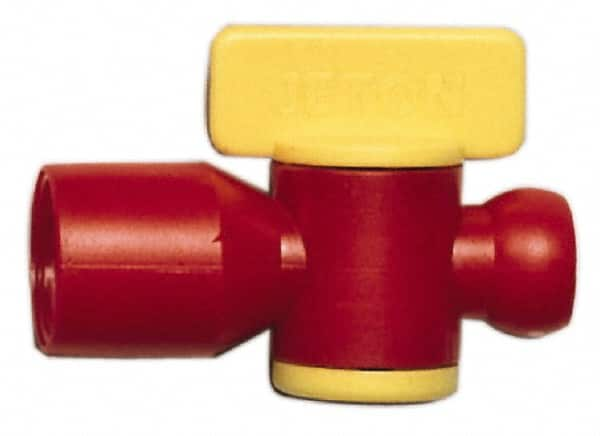 Value Collection - 2 Piece, 1/4" ID Coolant Hose NPT Valve - Female to Female Connection, POM Body, 1/4 NPT, Use with Snap Together Hose Systems - A1 Tooling