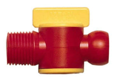 Value Collection - 2 Piece, 3/8" ID Coolant Hose BSPT Valve - Male to Female Connection, POM Body, 3/8 BSPT, Use with Snap Together Hose Systems - A1 Tooling