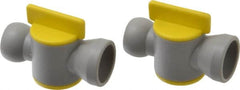 Value Collection - 2 Piece, 1/2" ID Coolant Hose Connection Valve - Male to Female Connection, POM Body, Unthreaded, Use with Snap Together Hose Systems - A1 Tooling