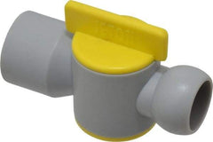 Value Collection - 2 Piece, 1/2" ID Coolant Hose NPT Valve - Female to Female Connection, POM Body, 1/2 NPT, Use with Snap Together Hose Systems - A1 Tooling