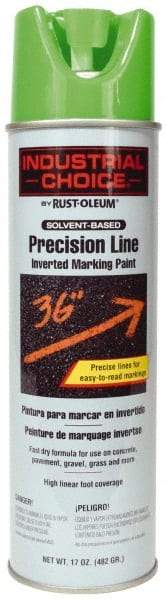 Rust-Oleum - 17 fl oz Green Marking Paint - 600' to 700' Coverage at 1" Wide, Solvent-Based Formula - A1 Tooling