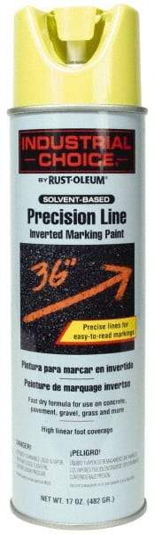 Rust-Oleum - 17 fl oz Yellow Marking Paint - 600' to 700' Coverage at 1" Wide, Solvent-Based Formula - A1 Tooling